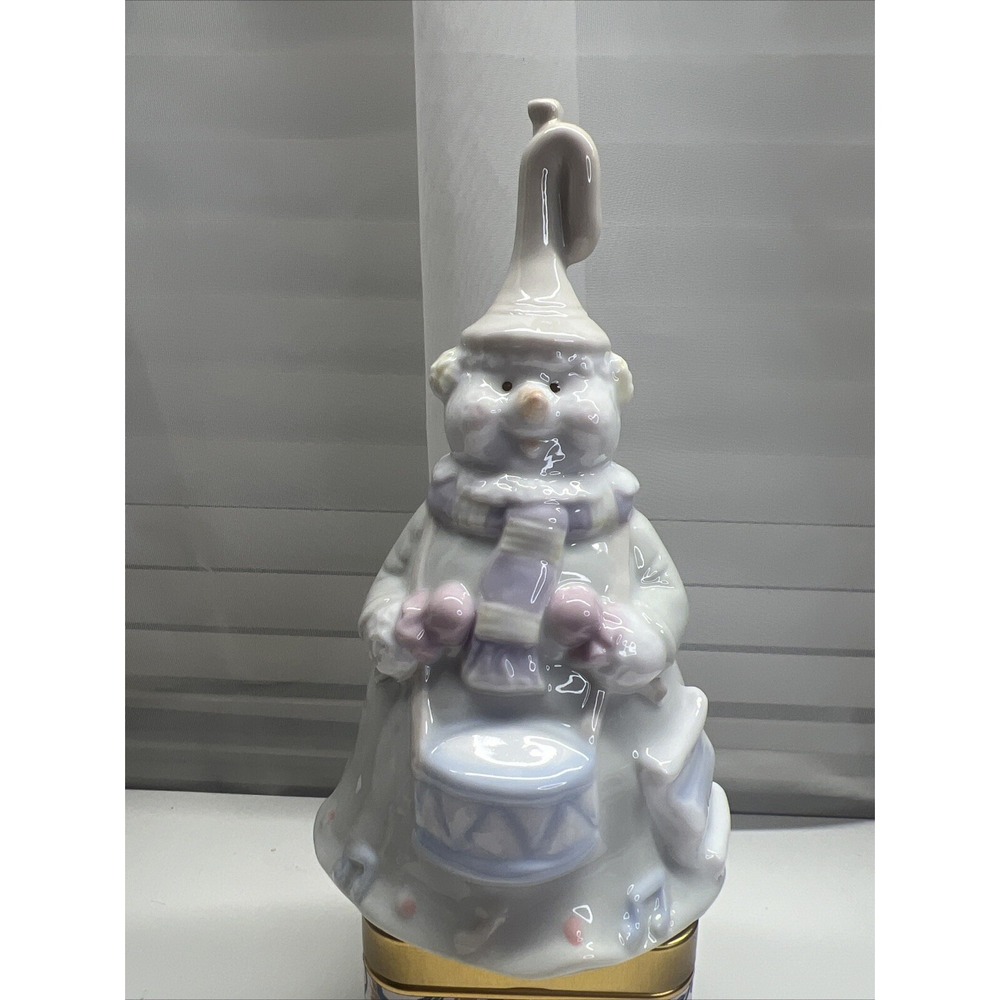 Porcelain Snowman Bell/Handbell-Playing Drum